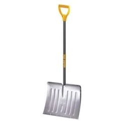 True Temper Snow Shovel, 36 In Steel D-Grip Handle, Aluminum Blade Material, 18 In Blade Width