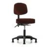 Desk Stool, Vinyl, Bk, Glides, Burg
