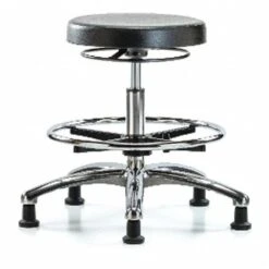 Poly Med Bench Stool, Chrm, CF, Glides, CL10