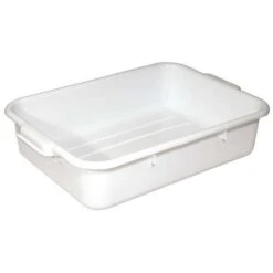 Bus Tub, White, Polypropylene, 5 In. Height