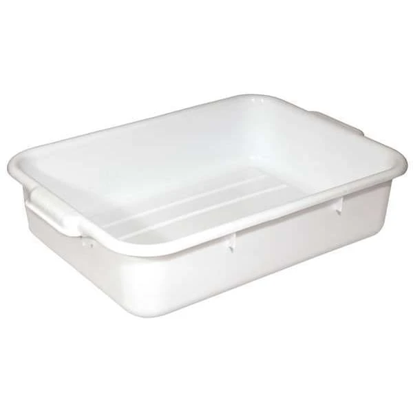 Bus Tub, White, Polypropylene, 5 In. Height 1 Bus Tub, White, Polypropylene, 5 In. Height