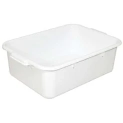 Bus Tub, White, Polypropylene, 7 In. Height