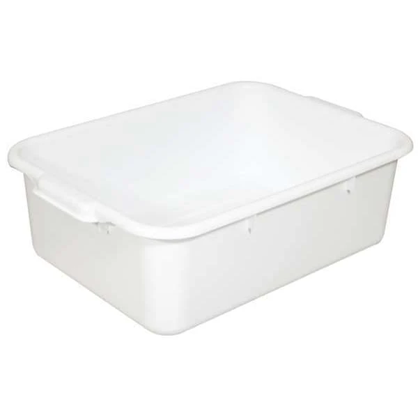 Bus Tub, White, Polypropylene, 7 In. Height 1 Bus Tub, White, Polypropylene, 7 In. Height