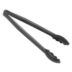 Tong Scallop Grip, 12 In., Black, PK12