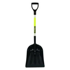 Snow Shovel, 29 In Fiberglass Poly Blade Material, 14 1/4 In Blade Width