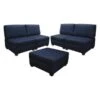 36" Storage Sectional Sleeper, Ocean Blue
