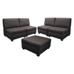 36" Storage Sectional Sleeper, Flint Grey