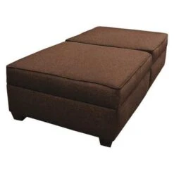 36" X 72" Twin Bed/Bench With Storage, Brown