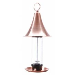Real Copper Bird Feeder, W/ 4 Feeding Ports
