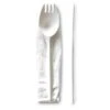 Disp Cutlery Set, White, Med Weight, PK1000