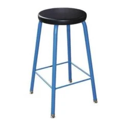 Shop Stool, 13" Steel Seat, Seat Height Range: 18" To 27"