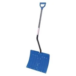 Snow Shovel, 45 In Steel D-Grip Handle, Aluminum Blade Material, 18 In Blade Width
