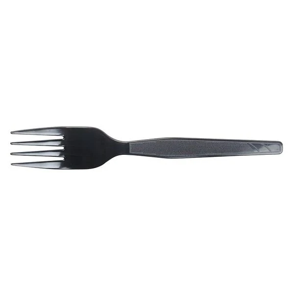 Dixie Disposable Fork, Black, Medium Weight, PK2000 1 Dixie Disposable Fork, Black, Medium Weight, PK2000
