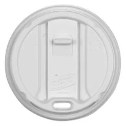 Dixie Lid For 12 To 20 Oz. Hot Cup, Reclosable, Sip Through, White, Pk1000