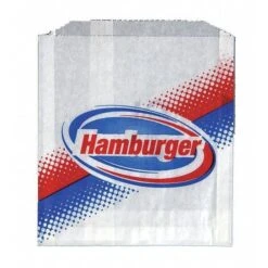 Hamburger Sandwich Bags, 6 X 3/4 X 6 1/2", PK 1000