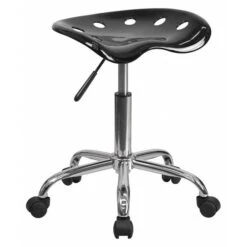 Tractor Seat W/Chrome Frame, Black