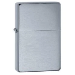 Zippo Vintage Brushed Chrome Without Slashes Pocket Lighter