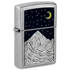 Zippo Mountain Emblem Street Chrome Pocket Lighter
