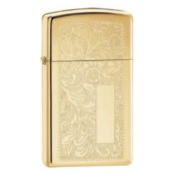 Zippo Venetian Slim High Polish Brass Pocket Lighter