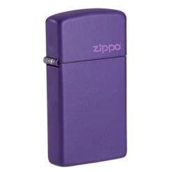 Zippo Slim Purple Matte With Logo Pocket Lighter