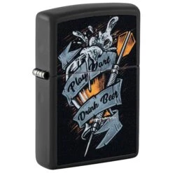Zippo Darts Design Black Matte Pocket Lighter